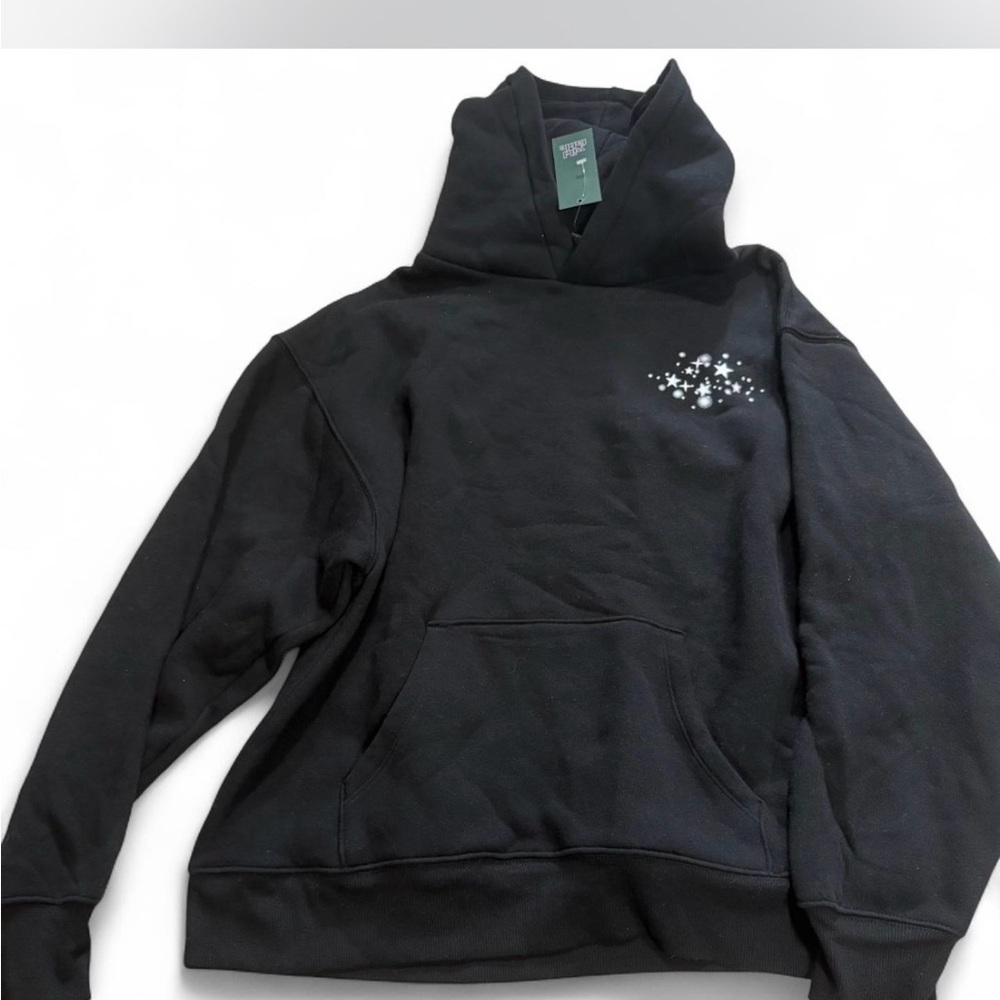 Wild Fable Black Hoodie Sweater with Star Design